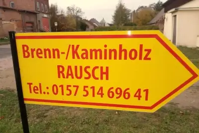 Schild an der Straße - Kaminholz Rausch